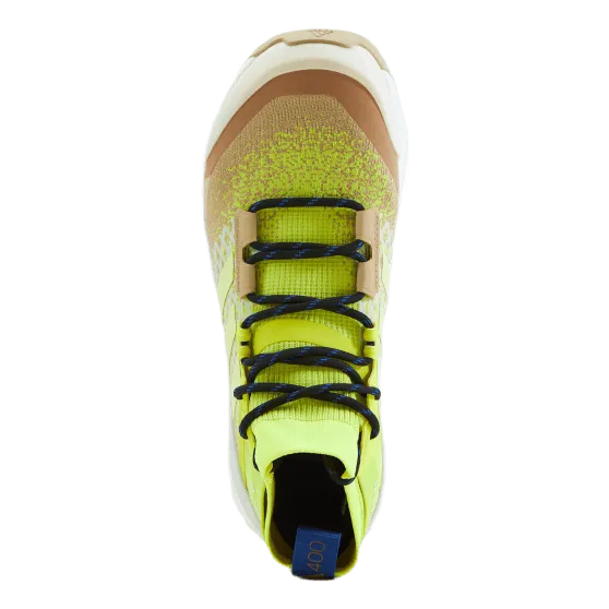 Terrex Free Hiker Primeblue Hiking Shoes Beige Tone / Pulse Yellow / Acid Yellow
