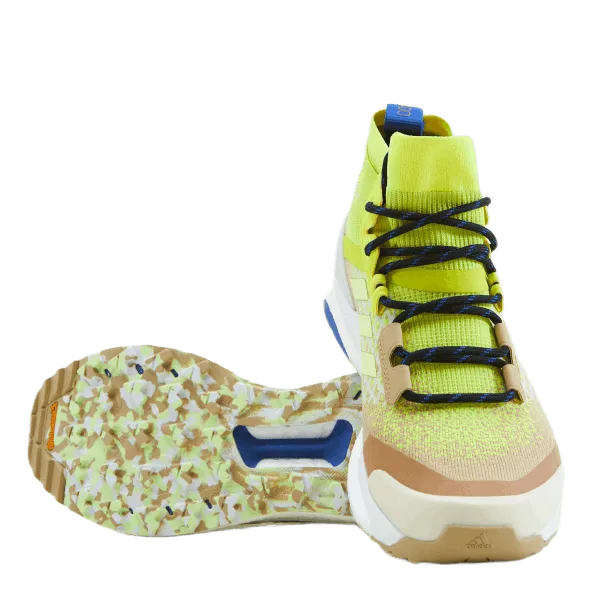 Terrex Free Hiker Primeblue Hiking Shoes Beige Tone / Pulse Yellow / Acid Yellow