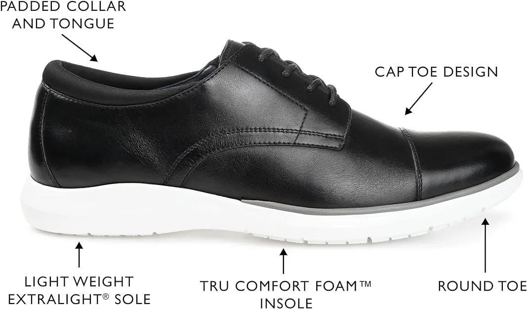 Thomas & Vine Men's Felton Cap Toe Derby Shoe  Color Black Size 12M