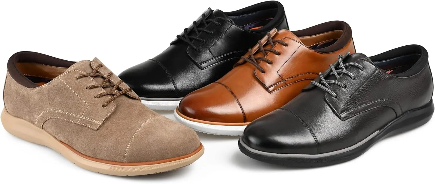 Thomas & Vine Men's Felton Cap Toe Derby Shoe  Color Black Size 12M