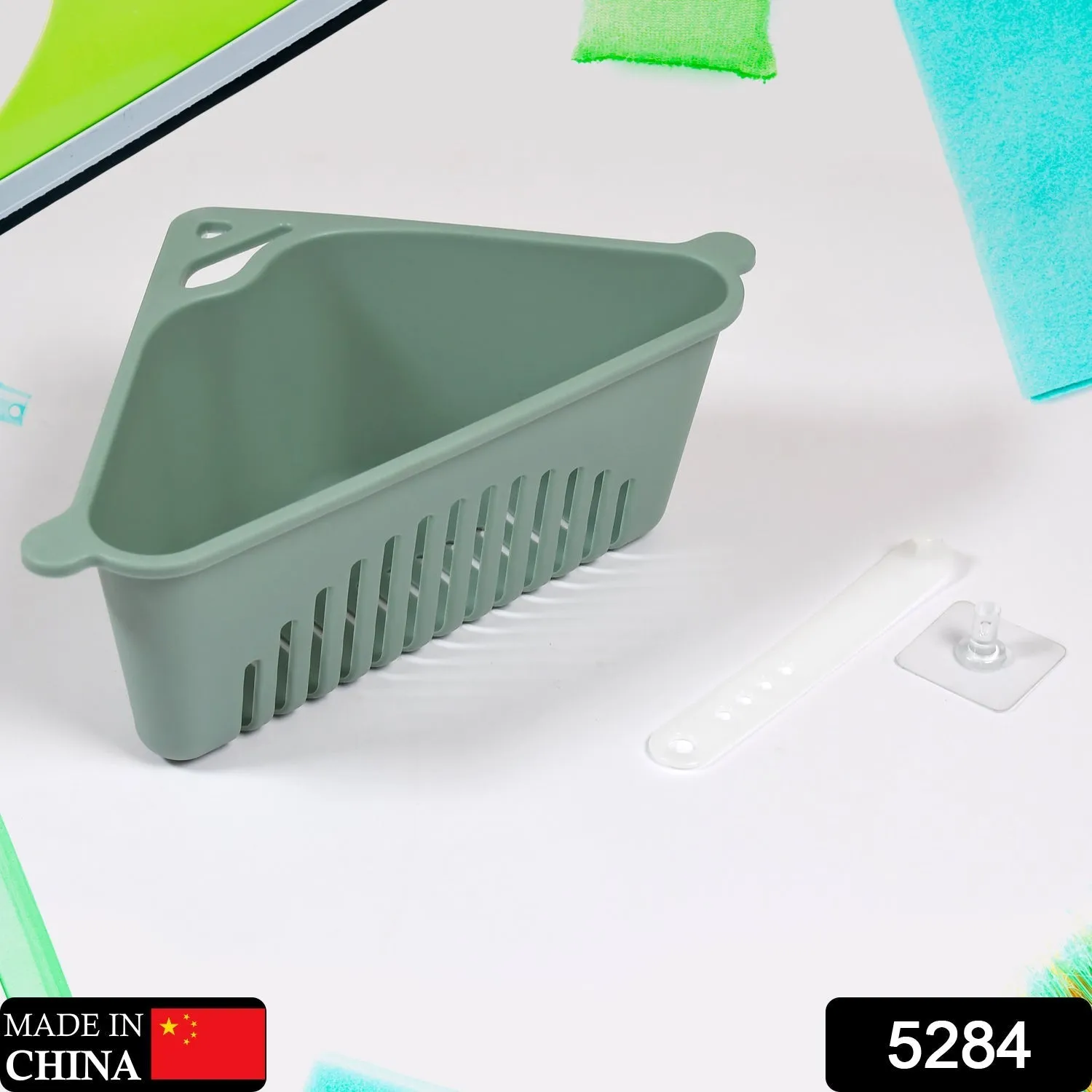 Triangle Shape Sink Storage Rack Drain Shelf Suction Cup Sink Soap Holder Kitchen Sucker Storage Drain Rack Corner Organizer, Multifunctional Kitchen Drainer Storage Rack