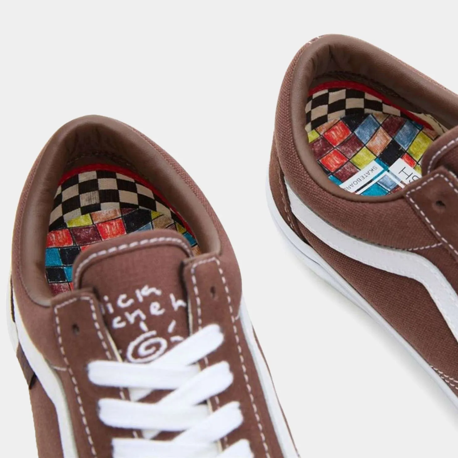 VANS SKATE OLD SKOOL NICK MICHEL - BROWN/WHITE
