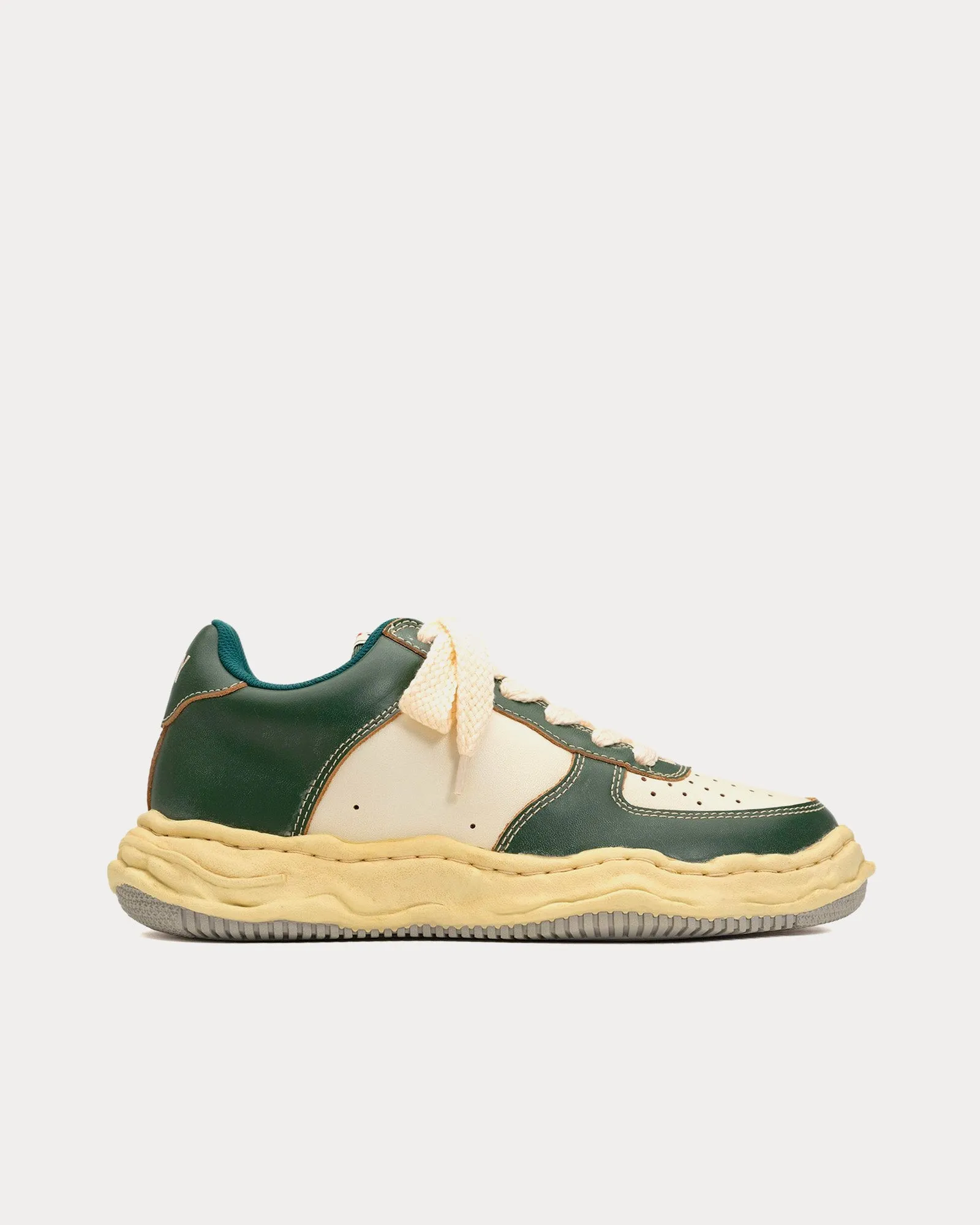 Wayne OG Sole VC Leather Green / White Low Top Sneakers