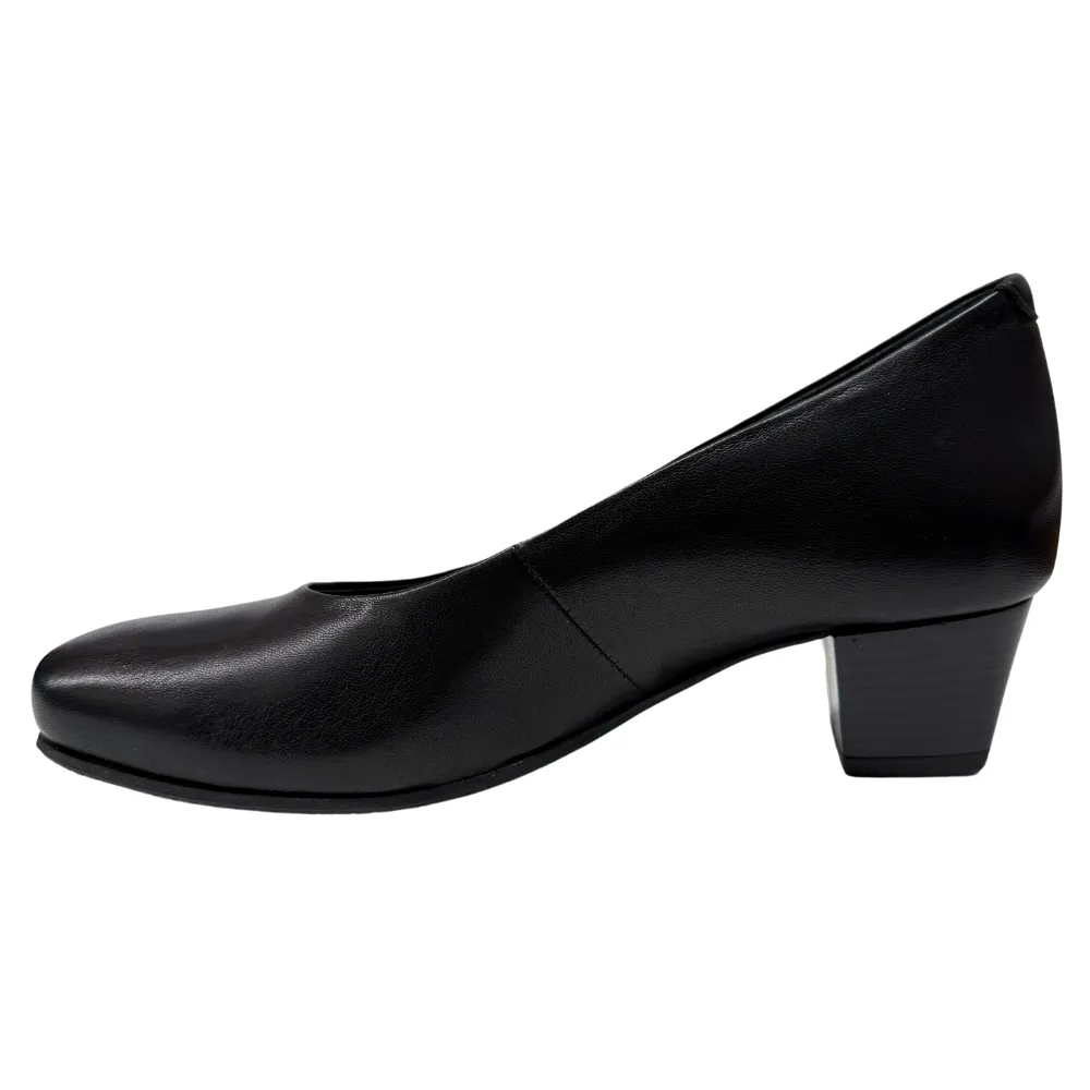 Wolky Heathrow Black Leather Pump Shoe (Women's)
