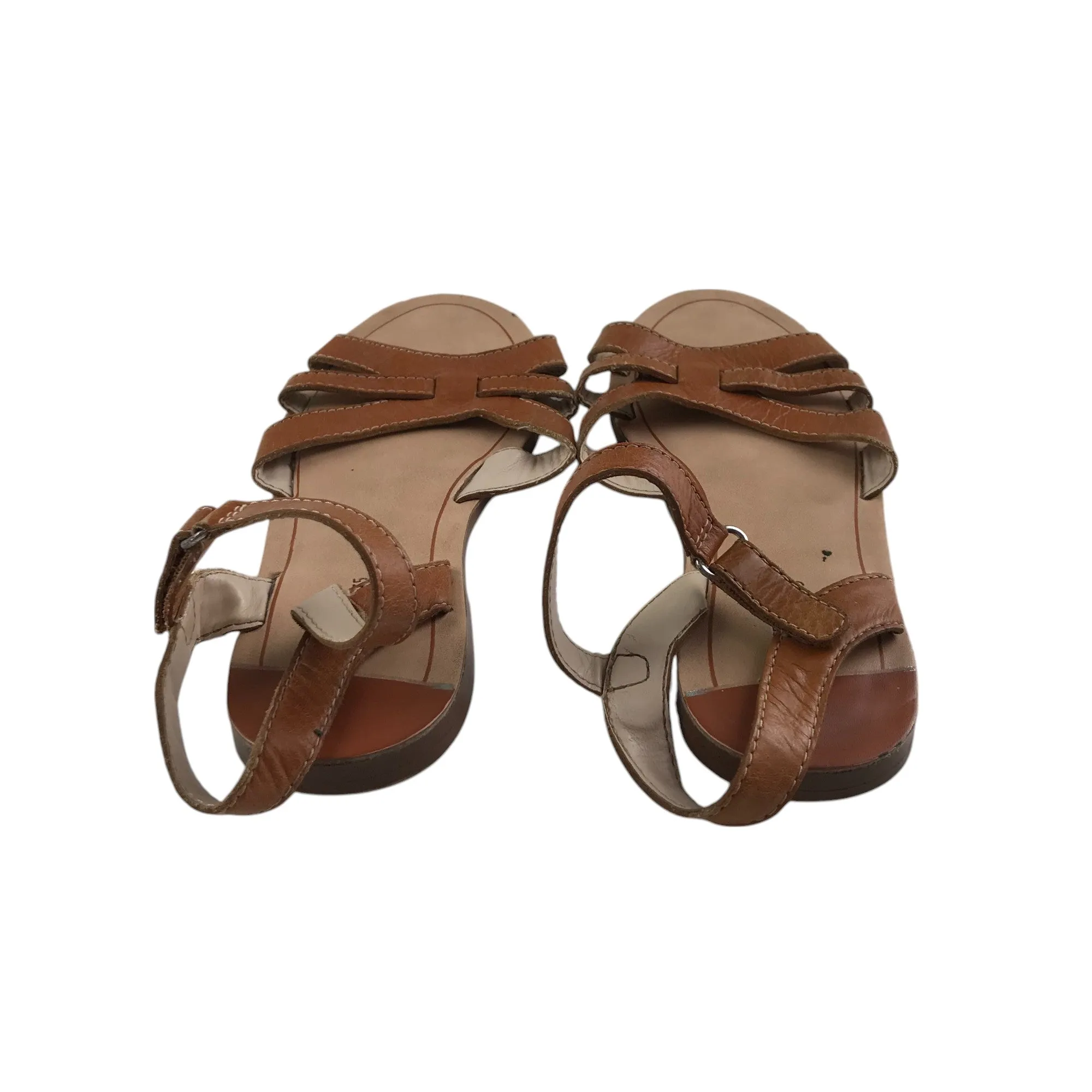 Zara sandal shoe size 3 brown straps and sole