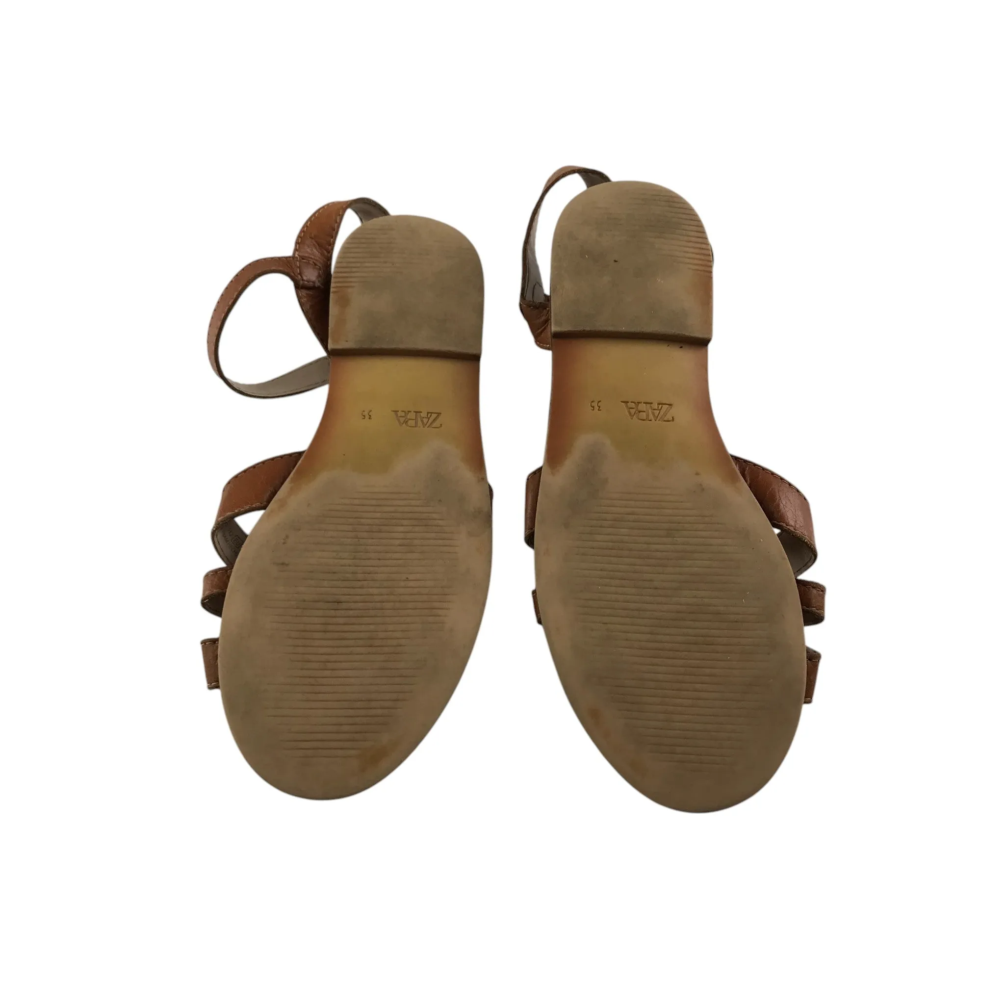 Zara sandal shoe size 3 brown straps and sole